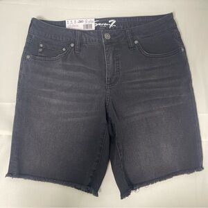 Seven7 Women's Dark Gray Jean Shorts